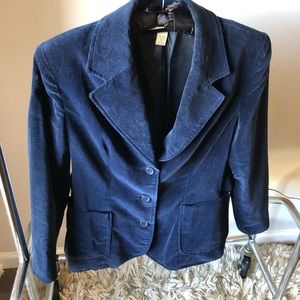 Vintage Suede Navy Blue Blazer